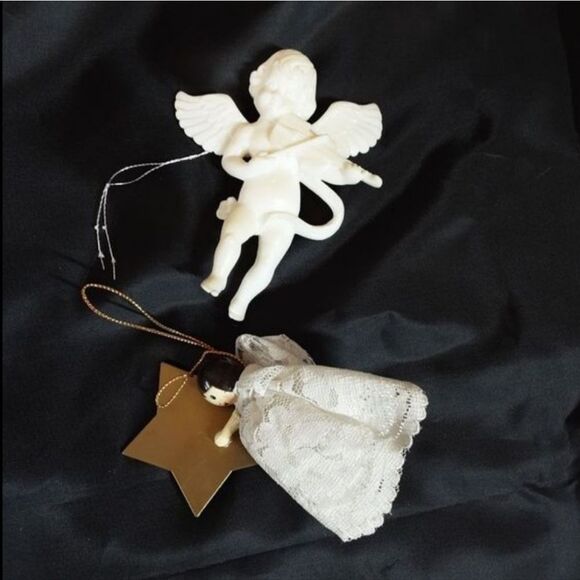 Vintage Tree Ornaments Angels Set of Two - Picture 6 of 7